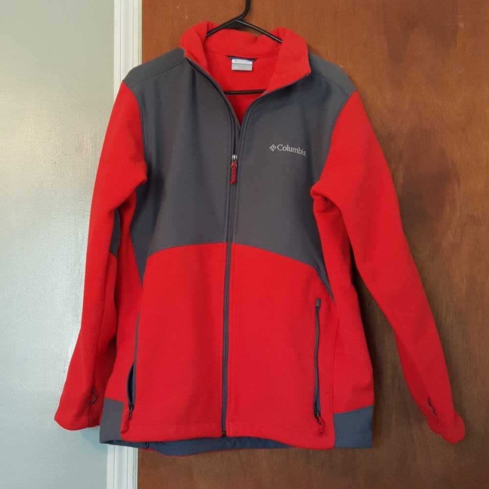 Columbia Red/Grey Zip up Jacket